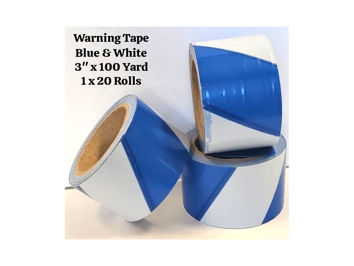 Warning Tape — Blue & White