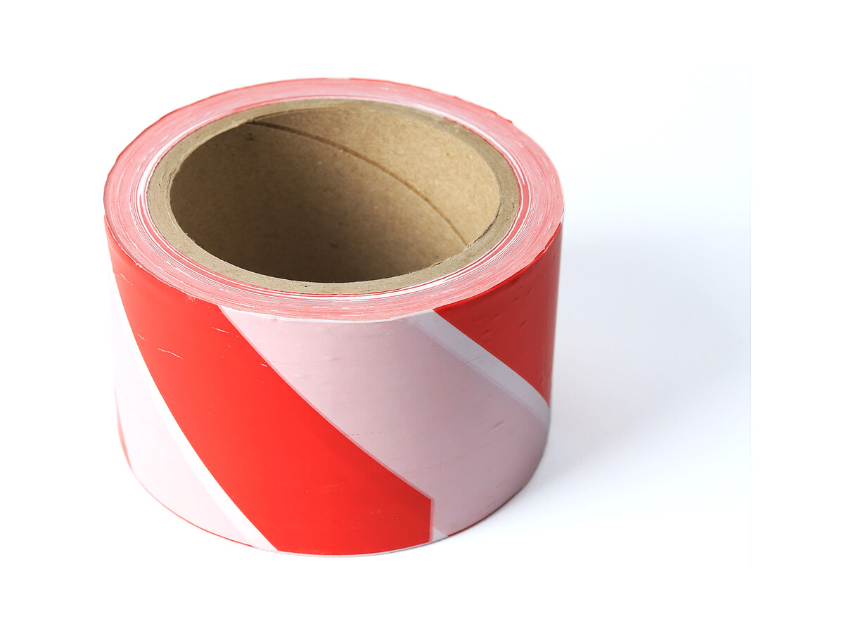 Warning Tape — Red & White